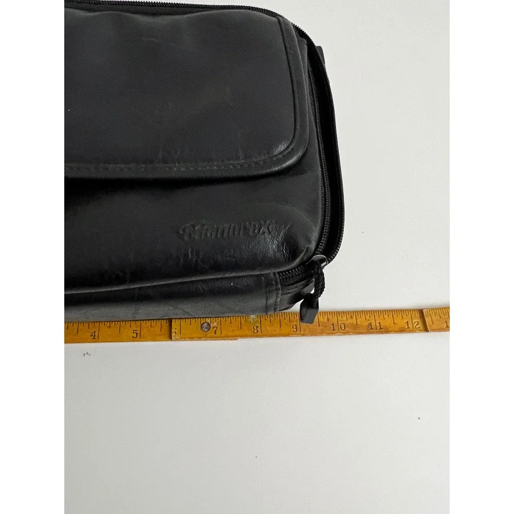 Memorex‎ Black Faux Leather Portable CD Player Camera Case Tech Bag Organizer
